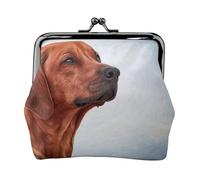Dog Rhodesian Ridgeback, PU Leather Coin Purse, Small Wallets, Change Pouch with Kiss Lock Clasp Buckle, Change Purse