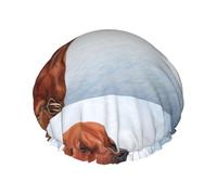 Dog Rhodesian Ridgeback,Shower Cap Nightcap Double Layer Waterproof Elastic Bath Cap Reusable Hair Cap