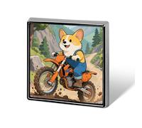 Dog Riding Motorcycles Brooch Pins Aluminum Alloy Lapel Pins for Men Women Badge Button Decorative Jewelry Charms for Hats Bags Backpacks Suits Shirts Scarves Clothing Accessories Gift