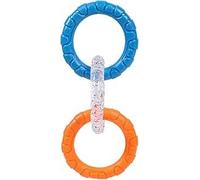 Dog Ring Chew Toy Indestructible 3-Ring Tug Toy for Aggressive Chewers Durable Teeth-Cleaning, Fun And Interactive for Puppy & Adult Dog Toys Training Teething