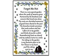 Dog RIP Bereavement Gift - Forget me not verse, 6 x 4 inch Fridge Magnet, Pet loss, Remembrance, Memorial, Sympathy Flexible Magnet