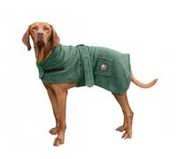 Danish Design Green Cotton Adjustable Velcro Towelling Dog/Puppy Robe 28 Inch