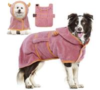 Dog Robes After Super Absorbent & Fast Coat with Hood, Bathrobe Beach Essentials, Bath Towels for Drying Dogs Large, Bath/Beach/Swimming Quick Dry Towel Robe