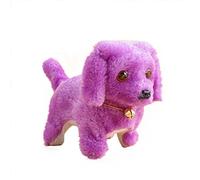 Dog Robotic Educational Walking Toy Light-Up Music Interactive Electronic Puppy Pet Kids (Purple, One Size)