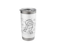 Dog Roller Skating to Paint and Color Stainless Steel Insulated Tumbler