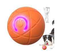 Dog Rolling Ball Toy - Durable 2.05 Inch TPE PC Design | Self Response Educational Ball - Portable Illuminated Toy USB Rechargeable Touch Activated
