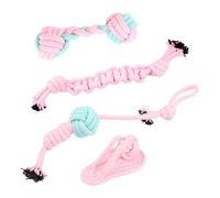 Dog Rope Toy | 4X Tough Chew Toys,Interactive Game for Boredom, Teeth Cleaning, Training Activities for Medium and Small Breeds
