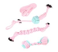 Dog Rope Toy - 4X Tug of War Dog Toys - Interactive Game for Medium and Small Breeds, Pull Activities for Mental Stimulation