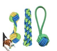 Dog Rope Toy, Cotton Knot, 3 Pack Puppy Tug of War Rope with Soft Build, Durable Cotton Bite-resistant Toy, Professional Grinding Prop with Handheld Style, Teeth Cleaning for Indoor Outdoor Dogs