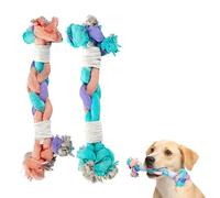 Dog Rope Toy - Eco-Friendly Durable Cotton Dog Chew Toy for Aggressive Chewers & Puppies - Interactive Molar Teeth Cleaning, Perfect for Small & Medium Dogs (20-25cm), Safe, Non-Toxic, Fun Play