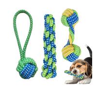 Dog Rope Toy Set, Durable Chewing and Teeth Cleaning Accessories, 3 Pack for Active Dogs, Indoor/Outdoor Tug of War Playtime Gear