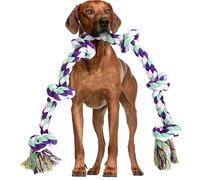 Dog Rope Toys for Large Dogs - 42In 6 Knots Indestructible Dog Rope Toy, Dog Toys for Aggressive Chewers, Heavy Duty Dog Chew Toys, Tug of War Rope Toy, Durable Dog Rope Toys for Medium Large Breeds