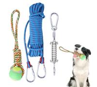 Dog Rope Toys - Spring Pole Interactive Chewing Rope Toy, Muscle Builder For Medium Large Dogs | Durable Dog Exercise Toy With Cotton Rop, Health, Training And Outdoor Play Fun