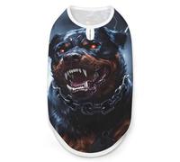 Dog Rottweiler with Thunder Cute Printed Dog Shirt Clothes Lightweight Sleeveless Pet Tank Top for Small Medium Large Pets