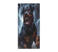 Dog Rottweiler with Thunder Soft Bath Towel Quick Dry Hand Towels