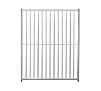 Dog Run Panels Galvanised Steel Kennel Heavy Duty Walk In Animal Enclosure Pen Fence Playpen Outdoor Support Bar 8cm Bar Spacing 1.84m x 1.5m Modular FREE Ground Fixing Brackets & Fixing Kit Silver