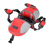 Dog Saddle Bag Backpack, Adjustable Travel Dog Backpack with Side Pockets, Reflective Design for Small Medium Large Dogs, Durable Nylon Material for Camping Runnin (M)