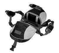 Dog Saddle Bag Backpack, Adjustable Travel Dog Backpack with Side Pockets, Reflective Design for Small Medium Large Dogs, Durable Nylon Material for Camping Runnin (S)