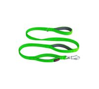 Halti BRIG Safety Dog Lead - Colour-Coded Dog Leash with Ultra-Strong Clip, Reflective Stitching, Neoprene Padded Handles and D-Ring, Designed for Large Dogs (Neon Green, 1.5m Length)
