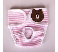 Dog Sanitary Pants Anti-nuisance Pants Suitable For Untrained Puppies Menstruation Underwear Female Small Dog(Pink,S)