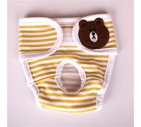 Dog Sanitary Pants Anti-nuisance Pants Suitable For Untrained Puppies Menstruation Underwear Female Small Dog(Yellow,L)