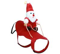 Dog Santa Clothing Outfit Costume Accessory Soft Breathable Fabric Pet for Christmas Holiday Celebrations