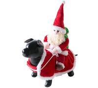 Dog Santa Costume, Pet Costume for Dogs, Festive Riding Dog Outfit with Hat, Adorable Christmas Cosplay Suit for Pets, Perfect Dress-Up for Holiday Parties and New Year