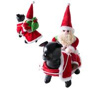 Dog Santa Costume | Pet Santa Christmas Clothes | Pet Apparel for Holiday Walks In Park Garden Lawn - Thanksgiving Backyard Walk
