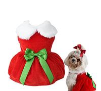 Dog Santa Suit - Dog Cat Christmas Costume, Santa Suit For Small Dog, Dog Cat Christmas Costume, Gold Velvet Fabric Pet Costume Outfits Red Christmas Role Playing Costume Winter Party