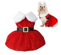 Dog Santa Suit - Dog Cat Christmas Costume, Santa Suit For Small Dog, Dog Cat Christmas Costume, Gold Velvet Fabric Pet Costume Outfits Red Christmas Role Playing Costume Winter Party