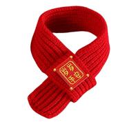 Dog Scarf, Cat Scarf - Year of the Snake Scarf for Pets, Fashionable New Year Cat Scarf for Warm Holidays, Red Warm Knitted Scarf for Dogs, Winter Pet Supplies