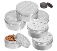Dog Scent Training Kit 6 Soft Magnetic Stickers 6 Aluminium Scent Work Tins Versatile Nose Training Tool 25x2mm Easy to Clean Hollow Design for Dog Agility