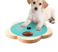 Dog Scratch Board Rotating Wooden Adjustable Resistance Treat Box 33cm | Built in Sandpaper is Replaceable, Suitable for Small Medium Large Dogs, Holds , Protects Furniture