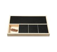 Dog Scratch Board,Wood Grooming Sandpaper Scratcher - Built-in Snack Box Dog Nail Board - for Small Medium Large Breed Enrichment Corner Door Floor