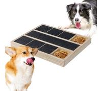 Dog Scratch Mat - Wooden Nail File Board 35 x 25 cm, Interactive Pet Scraper with Treat Box, Fun Grooming Tool for Claws