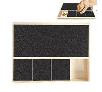 Dog Scratch Pad for Nail Filing, Wood, 35 x 25 x 3 cm, 700 g, Pet Drawer Maze Grinding Board, Fun Nail Sharpener Toy for Most Breeds
