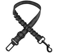 Dog Seat Belt Adjustable Elastic Bungee with 360 Degree Swivel | Strong & Durable, Reflective Design, Easy to Use, Won't Twist, For Cars