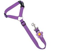 Dog Seat Belt - Dog Car Harness, Adjustable Nylon Pet Harness, Roll-Up Safety Belt for Small and Medium Pets, Back Seat Protection when Travel, Safe Vehicle Holding
