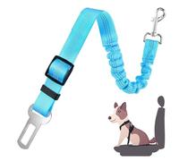 Dog Seat Belt for Car Adjustable Dog Harness Elastic Bungee Strong Safety Headrest Car Seat Belt Nylon Leads Reflective Restraint Belts For Dogs Pets Cars Travel (Blue)