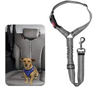 Dog Seat Belt for Car for BMW 3er E90 E91 M-Tech 2005-2008, Pet Safety Belt Harness 2-in-1 Leash and Restraint Secures To Headrest Adjustable Bungee