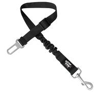 Dog Seat Belt for Cars Adjustable Elastic Bungee Buffer| Strong Durable Dog Car Harness - 360 Degree Swivel Tangle Free - Easy to Use (Black)