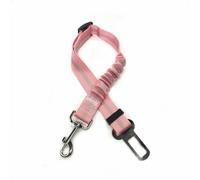 Dog Seat Belt for Cars Adjustable Elastic Bungee Buffer| Strong Durable Dog Car Harness - Dog Seat Belt 360 Degree Swivel Tangle Free - Reflective, Easy to Use (LIGHT PINK)