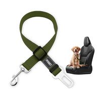 Dog Seat Belt for dogs in Car-Adjustable Dog Car Seat Belts-Harness Dog Seatbelt Safety Lead Dog Vehicle Travelling Leash- Seat Belt For Dog Cat and Pet (SMALL)(GREEN)