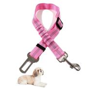 Dog Seat Belts for Cars Dogs Car Harness Pets Car Safety Belt Elastic Buckle Dog Cars Harness Adjustable Dog Seat Belt Nylon Pet Safety Belts for Dogs Cats and Pets (Pink)