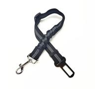 Dog Seat Belts for Cars - Seat Belt Adjustable Elastic Bungee - Strong Durable Dog Car Harness - Seat Belt 360 Degree Swivel Attach Won't Twist, Reflective, Easy to Use (Black)