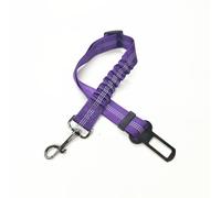 Dog Seat Belts for Cars - Seat Belt Adjustable Elastic Bungee - Strong Durable Dog Car Harness - Seat Belt 360 Degree Swivel Attach Won't Twist, Reflective, Easy to Use (Purple)
