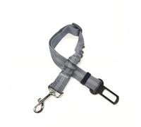 Dog Seat Belts for Cars - Seat Belt Adjustable Elastic Bungee - Strong Durable Dog Car Harness - Seat Belt 360 Degree Swivel Attach Won't Twist, Reflective, Easy to Use (Grey)