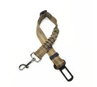Dog Seat Belts for Cars - Seat Belt Adjustable Elastic Bungee - Strong Durable Dog Car Harness - Seat Belt 360 Degree Swivel Attach Won't Twist, Reflective, Easy to Use (Khaki)