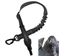Dog Seat Belts for Cars Uk, 2 in 1 Safety Dog Seatbelt Harness Clip & Seat Belt Buckle, Flexible Adjustable Heavy Duty Elastic Bungee Buffer Reflective Durable Pet Travel Restraint
