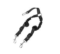 Dog Seat Belts For Cars UK, 75cm Adjustable Elastic Dog Car Harness, Double Dog Seat Belt, D og Car Seat Belt, D og Seat Belt for Pet Safety Restraint for Travel & Daily Use, (Black)